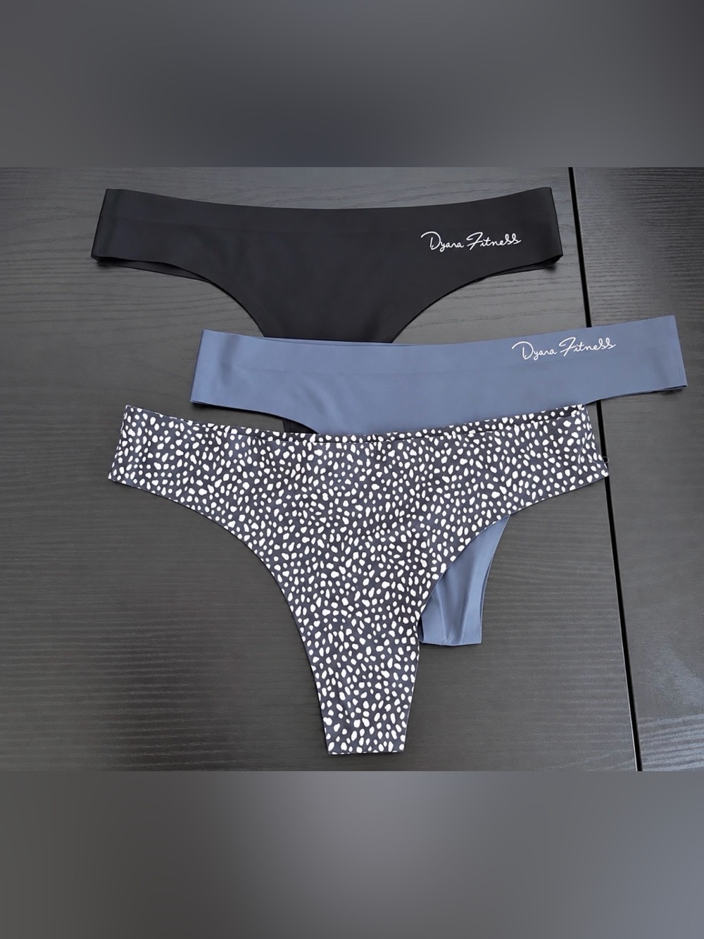 Women’s Thong Bikini Bottoms - Black, Blue & Pattern